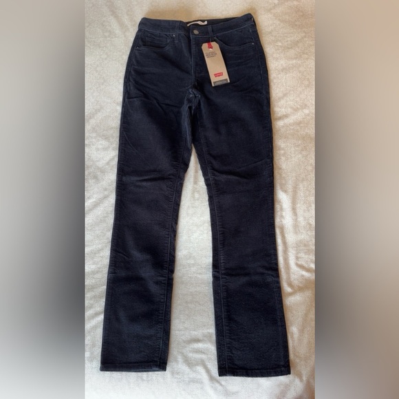 Levi's Corduroy Black Straight Leg Jeans Classic Style - Picture 1 of 7